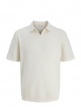Jack & Jones - Jjegeorge Knit Split Neck Ss - L&uuml;hikeste varrukatega kootud polos&auml;rgid - M