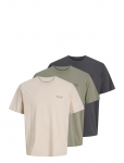Jack & Jones - Jjearchive Graphic Tee Ss O-Neck 3Pk Mp - L&uuml;hikeste varrukatega - M