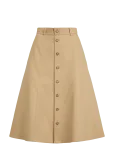 Polo Ralph Lauren - Cotton‑Wool Twill Midi Skirt - P&otilde;lveni ja midiseelikud - 30