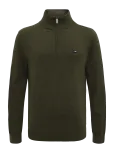 Lexington Clothing - Cotton Half-Zip Knitted Sweater - Poolpika lukuga džemprid - S