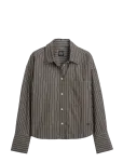 GAP - Organic Cotton Poplin Oversized Crop Shirt - Pikkade varrukatega - XL