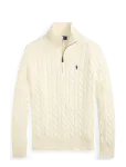 Polo Ralph Lauren - Cable-Knit Cotton Quarter-Zip Sweater - Poolpika lukuga džemprid - XL