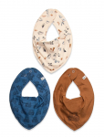 Pippi - Bandana Bib Boy -Aop (3-Pack) - Pudip&otilde;lled - ONE SIZE