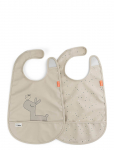 Done By Deer - Bib W/Velcro 2-Pack Lalee Sand - Varrukateta pudip&otilde;lled - 42X 26.5CM