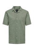 ONLY & SONS - Onscaiden Ss Solid Resort Linen Shirt - L&uuml;hikeste varrukatega - XXL