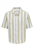 ONLY & SONS - Onstes Rlx Ctn Slub Stripe Ss Shirt - L&uuml;hikeste varrukatega - XS
