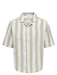 ONLY & SONS - Onstes Rlx Ctn Slub Stripe Ss Shirt - L&uuml;hikeste varrukatega - XS
