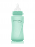 Everyday Baby - Glass Baby Bottle Healthy + Mint Green 240Ml - Lutipudelid - 240 ml