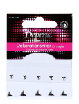 Depend Cosmetic - Dekorationsnitar Mix Hj&auml;rta/Triangel - Nail Decorations - ONE SIZE