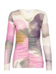 Coster Copenhagen - Mesh Top In Liqued Flower Print - Pikkade varrukatega - XS