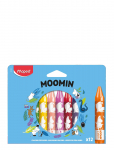 Dsignhouse Moomin - Moomin Wax Crayons X12 Cardboard Box - V&auml;rvilised pliiatsid - 12.4X 15.6X 1.5CM