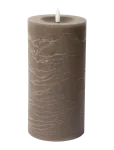 C'est Bon - Rustic Finish Led Pillar Candle - LED-k&uuml;&uuml;nlad - H20CM