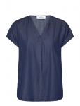 Rosemunde - Rwlaila Denim Sl Regular Shirt - L&uuml;hikeste varrukatega - 38