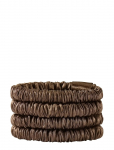 Lenoites - Mulberry Silk Skinny Scrunchies Dark Brown - Juuksekummid - 9 G