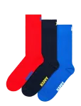 Happy Socks - 3-Pack Solid Socks - Tavalised sokid - 41-46