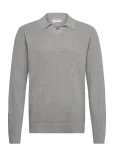 Lindbergh - Ribbed L/S V-Neck Poloribbed L/S V-Neck Polo - Pikkade varrukatega kootud polos&auml;rgid - M