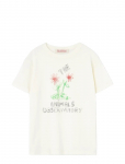 THE ANIMALS OBSERVATORY - Flowers White Rooster T-Shirt - L&uuml;hikeste varrukatega - 4 Y