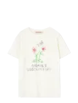 THE ANIMALS OBSERVATORY - Flowers White Rooster T-Shirt - L&uuml;hikeste varrukatega - 4 Y