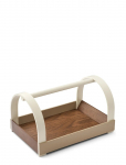 Gejst - Kydo Tray Dark Oak Beige White - Kandikud - 23.5CM X 40.5CM X 27CM