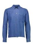 Lindbergh - Washed Denim Shirt L/S - Teksas&auml;rgid - XL
