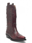 Ganni - Mid Shaft Embroidered Western Boot Brushed - Kauboisaapad - 37