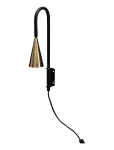 By Ryd&eacute;ns - Spline Wall Light H36Cm Black/Brass - Seinalambid - 36 CM