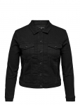 ONLY Carmakoma - Carwespa Ls Jacket Black Dnm Noos - L&uuml;hikesed teksap&uuml;ksid - 44