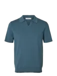 Selected - Slhteller Ss Knit Polo Noos - L&uuml;hikeste varrukatega kootud polos&auml;rgid - XXL