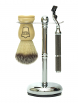 Parker - 3 Piece Ivory Brush-42M (Mach3)-Chrome Stand - Pardlid - ONE SIZE