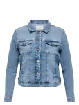 ONLY Carmakoma - Carwespa Ls Jacket Light Blue Dnm Noos - L&uuml;hikesed teksap&uuml;ksid - 50