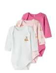 Name It - Nbfbody 3P Ls Ibis Rose Deer Noos - Pikkade varrukatega - 80