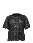 Kaffe Curve - Kcjaida Lace T-Shirt - L&uuml;hikeste varrukatega - S