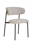 House Nordic - Silla - Dining Chair, Boucl&eacute;, Sand, Black Legs - Toolid - ONE SIZE
