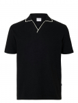 Selected - Slhsangev Split Neck Ss Polo - L&uuml;hikeste varrukatega - L