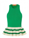 STINE GOYA - 2383 Lightweight Knit, Ruffle Tank - Varrukateta - S