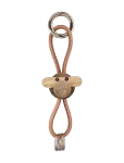 Kay Bojesen - Abe Guld N&oslash;glering Med Naturl&aelig;der Teak/Limba - V&otilde;tmehoidjad - H3CM