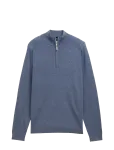 Tom Tailor - Basic Knit Troyer - Poolpika lukuga džemprid - S
