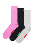 Happy Socks - 3-Pack Solid Socks - Tavalised sokid - 36-40