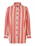 STINE GOYA - Striped Embroidered Cotton, Loose Long Sleeve Shirt - Pikkade varrukatega - XS