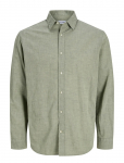 Jack & Jones - Jjesummer Linen Blend Shirt L/S Sn - Vabaaja s&auml;rgid - XXL