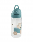 Done By Deer - Straw Bottle Tiny Farm Blue 350 Ml - S&ouml;&ouml;giaeg - &Oslash; 6.5X H 20CM