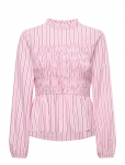 Bubbleroom - Smock Cotton Blouse - Pikkade varrukatega - S