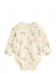 Lindex - Long-Sleeved Bodysuit With Flowers - Pikkade varrukatega bodid - 68