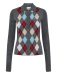 Ganni - Paloma Merino Jacquard Polo Top - Džemprid - M