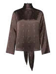 Topshop - Tsdawla Ls Satin Scarf Tie Top Wvn - Pikkade varrukatega - 36