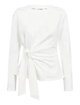 Co' Couture - Orianecc Ls Pleat Tie Tee - Pikkade varrukatega - XL