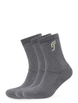 RS Sports - Cushioned Performance Socks - 3 Pack (Deep Grey/Ace Yellow,34-38,Par) - Spordisokid - 39-42