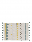 Lorena Canals - Azteca Natural-Azul Vintage/Natural-Vintage Blue - Kandilised vaibad - 140X200CM