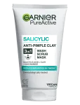 Garnier - Garnier Pureactive Salicylic 3In1 Anti-Pimple Clay Cleanser For Impure Skin 150 Ml - N&auml;opesu- ja puhastusvahendid - 150 ml