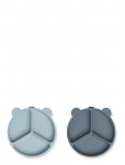 Liewood - Stacy Divider Suction Plate 2-Pack - Taldrikud - &Oslash; 17 CM